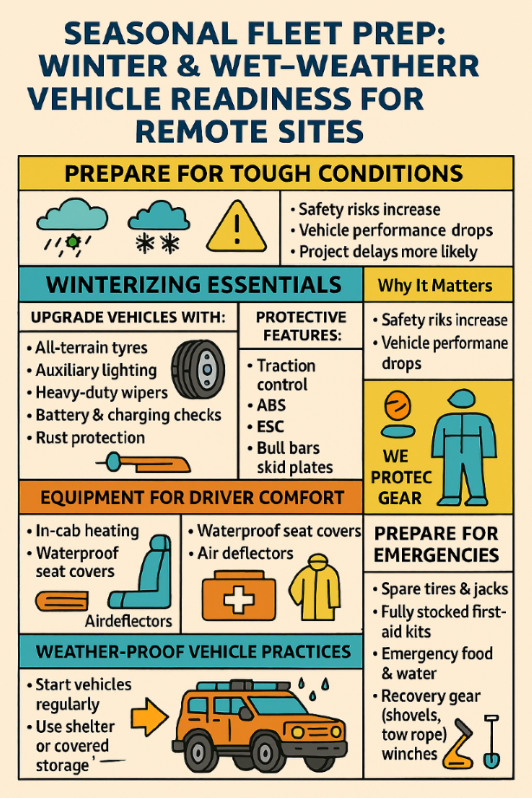 infographic Seasonal Fleet Prep: Winter & Wet Weather Vehicle Readiness for Remote Sites