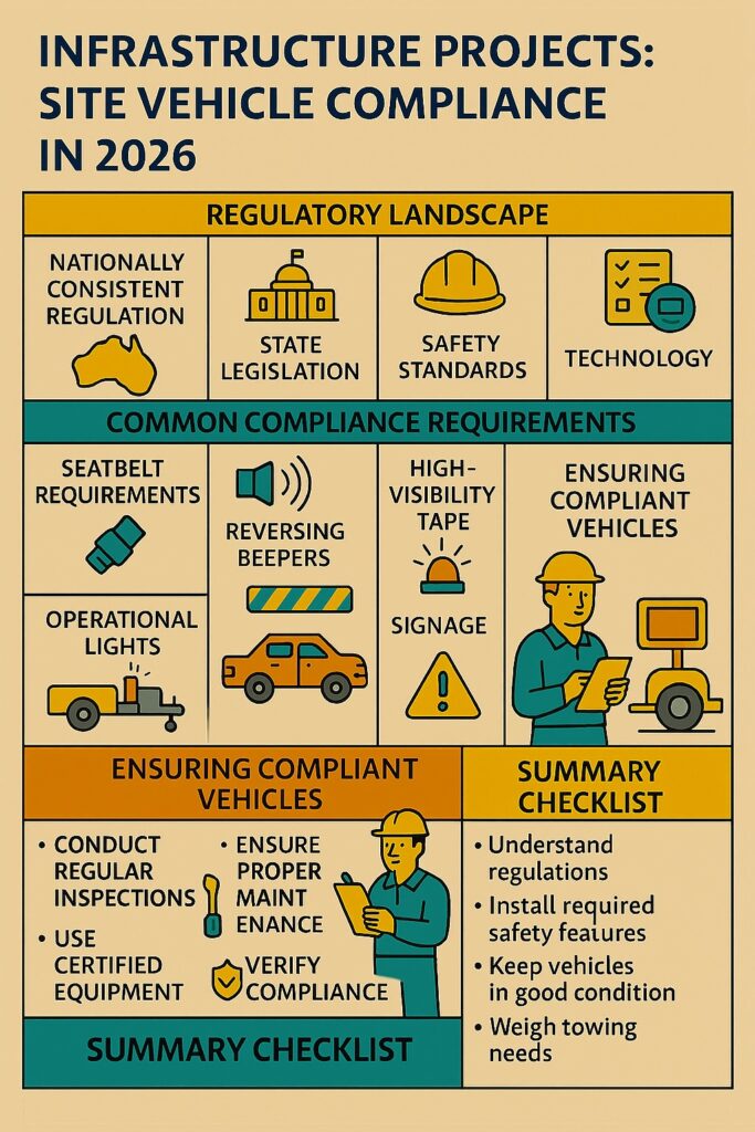 infographic Infrastructure Projects & Site Vehicle Compliance in 2026