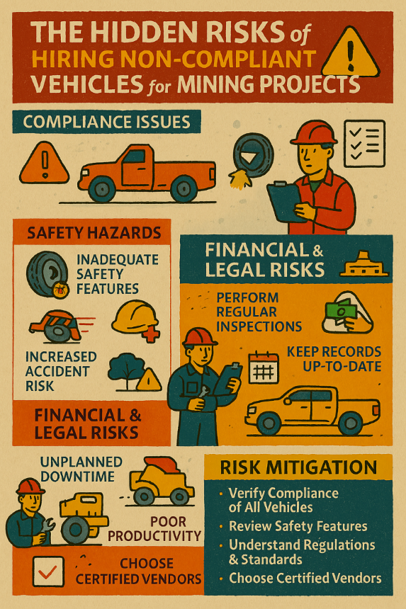 infographic The Hidden Risks of Hiring Non-Compliant Vehicles for Mining Projects