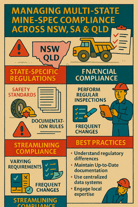 infographic Managing Multi-State Mine Spec Compliance Across NSW, SA & QLD (Great for National Contractors)
