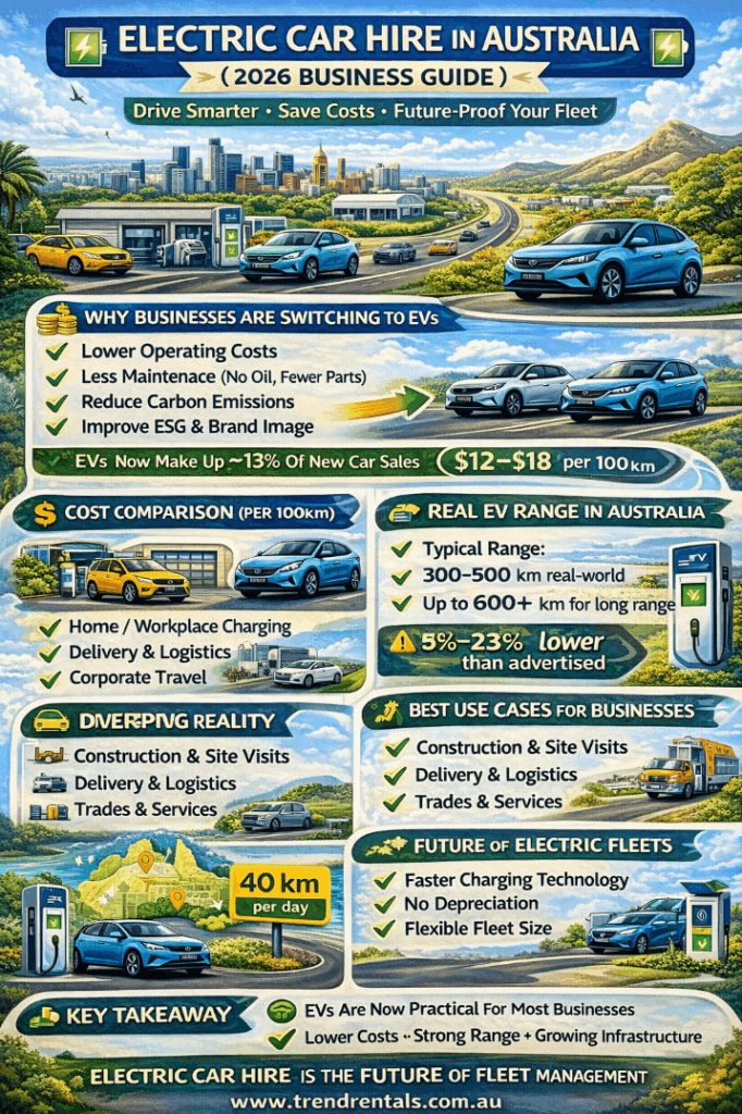 Electric Car Hire in Australia: Complete 2026 Guide for Businesses