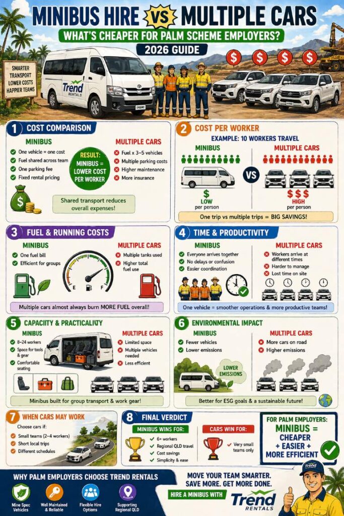 infographic Minibus Hire vs Multiple Cars: What’s Cheaper for PALM Scheme Employers? (2026 Guide)