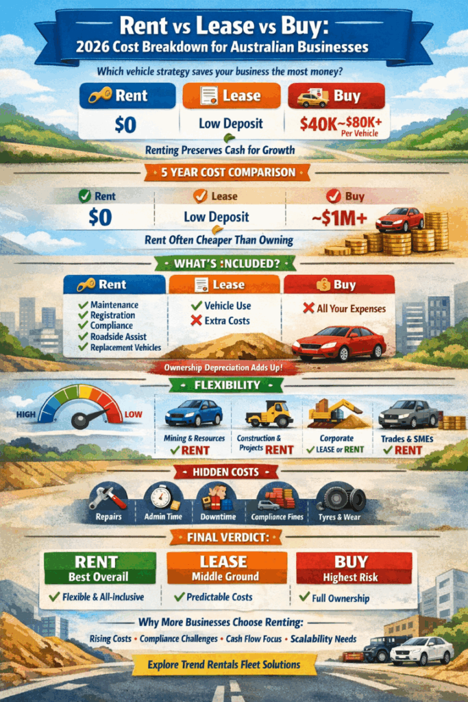 Rent vs Lease vs Buy: A 2026 Cost Breakdown for Australian Businesses