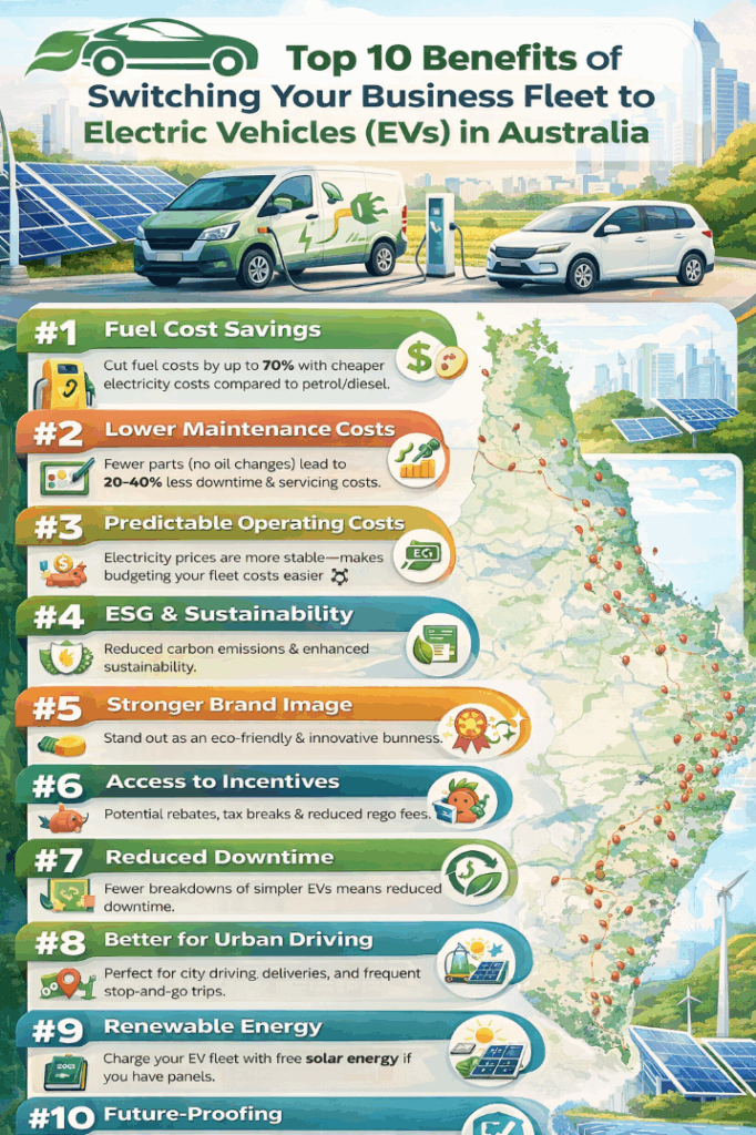 infographic Top 10 Benefits of Switching Your Business Fleet to Electric Vehicles (EVs) in Australia