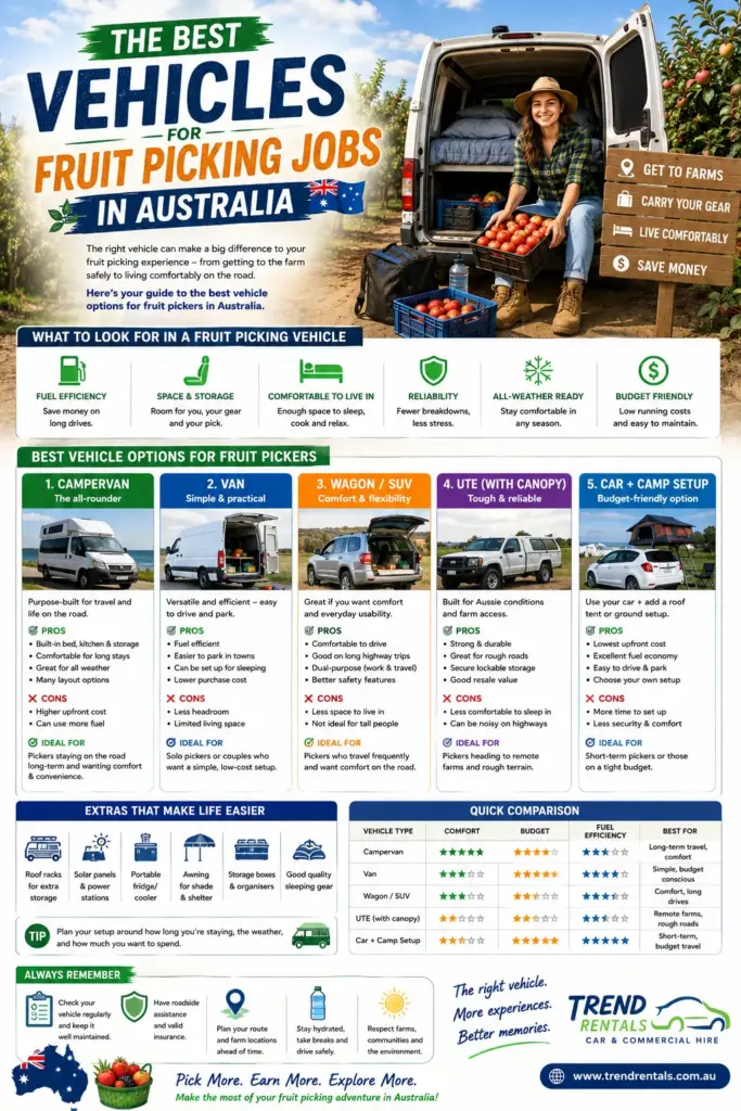 infographic Best Vehicles for Fruit Picking Jobs in Australia
