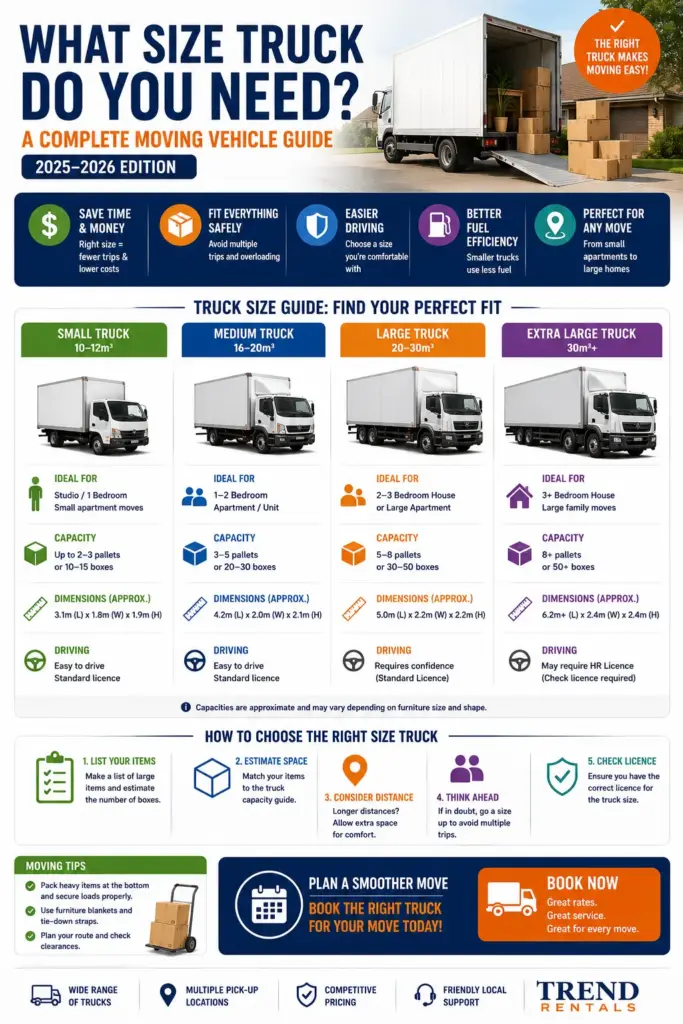What Size Truck Do You Need? A Complete Moving Vehicle Guide (2025–2026 Edition)