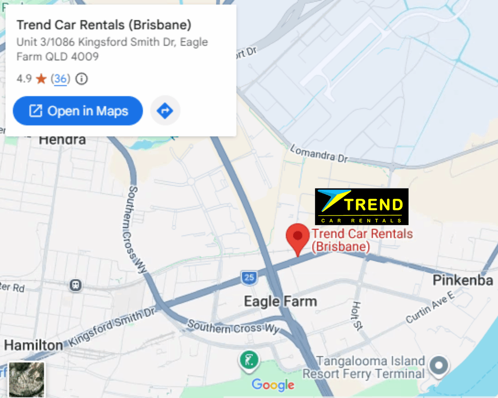 google maps location trend car rentals brisbane